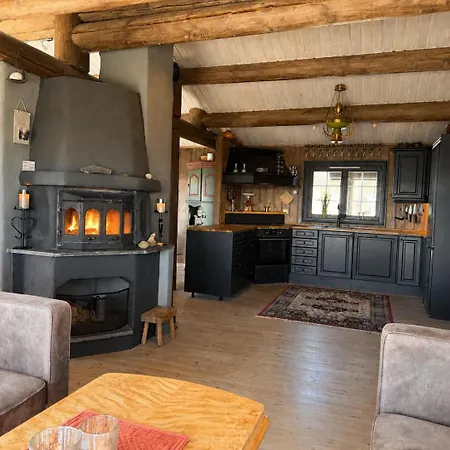 Welcoming With Fireplace Modern Kitchen Beitostolen