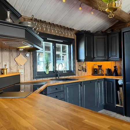 Welcoming With Fireplace Modern Kitchen * Beitostolen